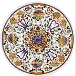 Marble Inlay Coffee & Dining Table Handmade Marble Center Table - Picture 1 of 3