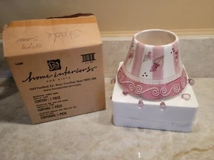 Candle Shade Home Interiors Spring Summer Motiff With Hanging Beads - Picture 1 of 5