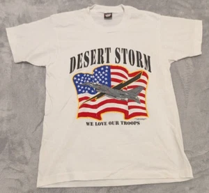 Vintage 90s T Shirt Screen Stars Best Desert Storm Patriotic Cotton Blend USA - Bild 1 von 7