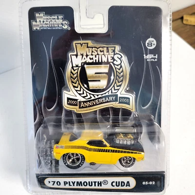2005 Muscle Machines 1:64 Diecast Car 1970 Plymouth Cuda-  New - 5th Anniversary - Image 1 of 2