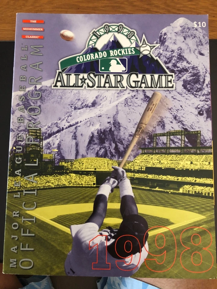 ALL STAR GAME 1998 PROGRAM. Colorado Rockies Host. AL beat NL 13-8. Good Condtn - Image 1 of 1