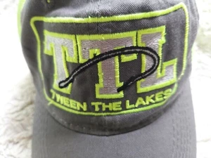 Fishing Cap/Hat. Tween The Lakes. Gray And Florecent Green. Platinum Series. - Picture 1 of 8