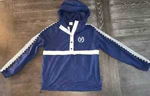 New Victoria Secret PINK XS/S Navy Blue Light Jacket Coat Wind Breaker Bling - Picture 1 of 5
