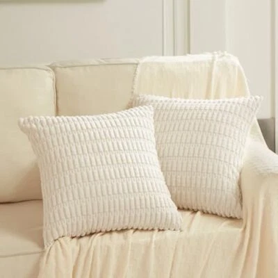  2 Packs Boho Decorative Throw Pillow Covers 18x18 Inch for 18 x 18-Inch Cream - Image 1 of 4
