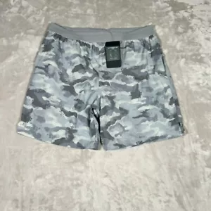 NEW Fabletics Shorts Men XL Grey Camo The Fundamental Short Lined Gym Train NWT - Picture 1 of 18