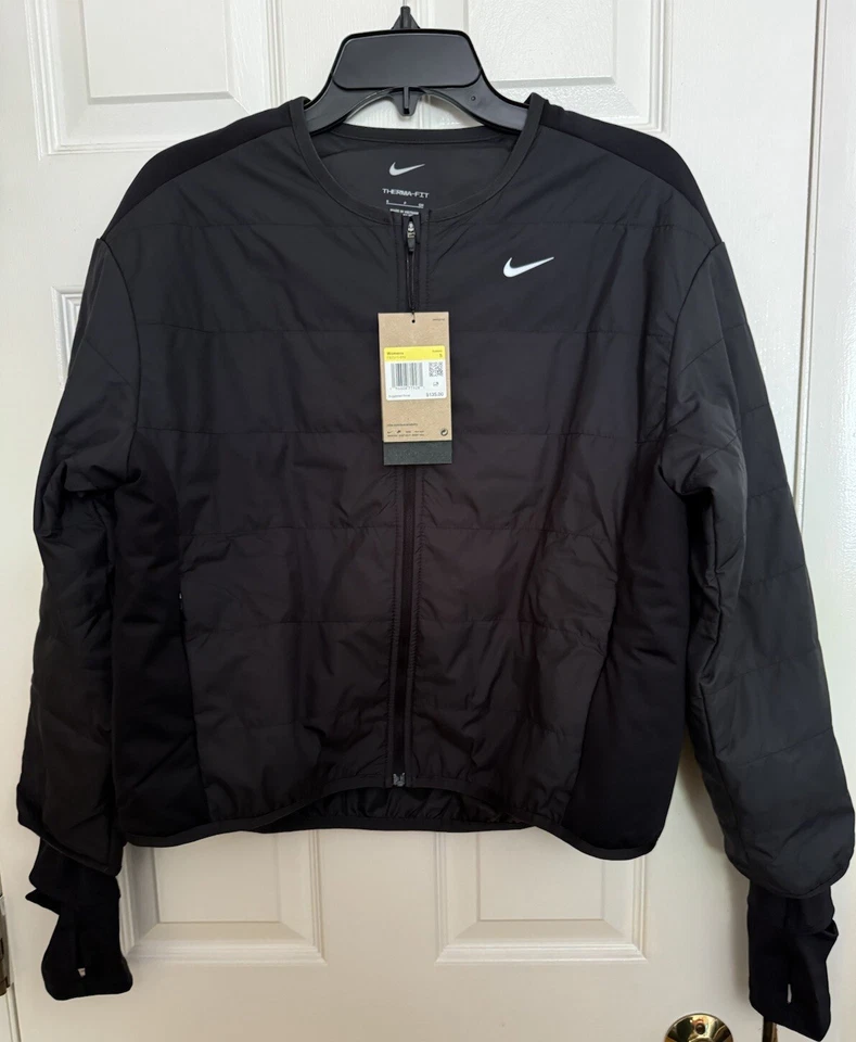 Nike Therma-FIT Swift Women Small Full-Zip Small Running Jacket Black FB7511-010