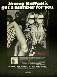 1976 Jimmy Buffett "Woman Going Crazy Caroline St." Release Promo Reprint Ad - Picture 1 of 1