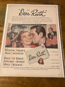 Anuncio de película William Holden Dear Ruth 1947 vintage - Imagen 1 de 1