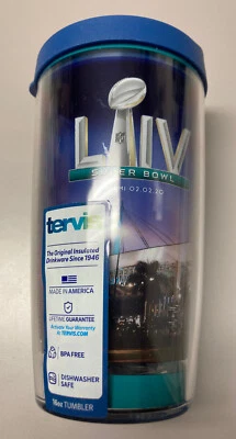 NEW NFL Super Bowl 54 Insulated Tumbler 16 oz with lid Tervis Miami Chiefs 49ers - Image 1 of 4