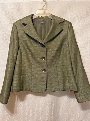 Jones NY Studio Blazer 16 码行政西装分开金属艺术时尚 — 第 1/4 张图片