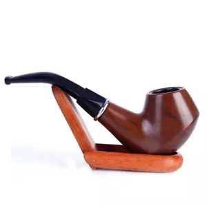 Robuste Resin Holzimitat Tabak Zigarettenpfeife Vintage gebogen Smoking Pipes - Bild 1 von 6