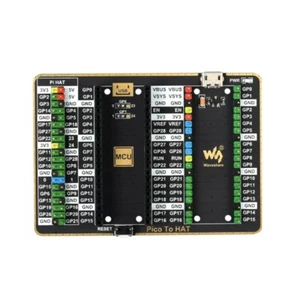 Pico-to-HAT Raspberry Pi Pico GPIO Expander 1xRPi Standard 40PIN, 1xPico 2×20PIN - Bild 1 von 5