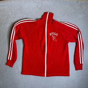 Champion Jacket Men Large Creslan Acrylic Red White Stripe Full Zip NYAC Vintage - Picture 1 of 18
