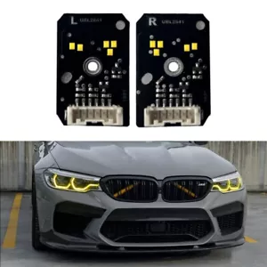 Ojos de ángel amarillos para BMW G30 530i 540i F90 M5 faros adaptables placas LED DRL - Imagen 1 de 10