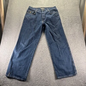 Vintage Rocawear Jeans Mens 38x34 Blue Dark Wash Cotton Relaxed Baggy Y2K Denim - Picture 1 of 9