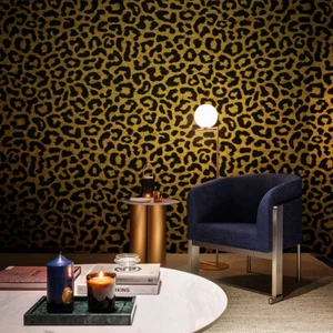10M Modern Animal Leopard Matt Waterproof Embossed Textured PVC Wallpaper Roll - Picture 1 of 21
