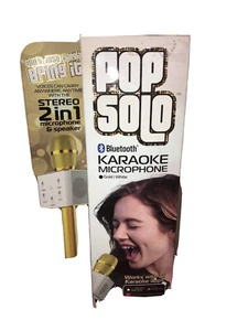 Pop Solo Bluetooth Karaoke Microphone Rose Gold/White - Picture 1 of 6