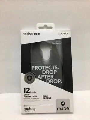 OEM Tech21 Evo Check Case For Motorola Moto G7 Power - Smokey/Black - Image 1 of 4