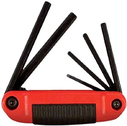 Wright Tool 9E25611 - Resin Fold-Up SAE Hex Key 6 PCS Set- 5/32Inch - 3/8Inch - Image 1 of 1