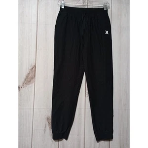 Hurley Pants Boys 10 12 Black Joggers Water Resistant - Picture 1 of 9
