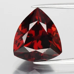 π6.56ct VVS Trillion Natural Mahogany Wine Red Rhodolite Garnet - Collector Gem - Picture 1 of 4