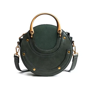 Interloper Round Crossbody Circle Bag Leder kleine Handtasche Damen Schultertasche Da - Bild 1 von 10