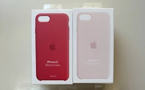 Apple Silicone Case for iPhone 7/8/SE 2nd & 3rd Gen Midnight/ Red / Chalk Pink - Photo 1 sur 14