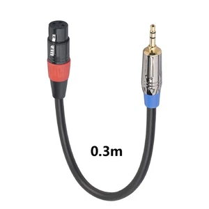 3.5mm TRS Male to 3Pin XLR Female Cable Dual Layer Shielded Mic Audio Adapter j - Photo 1/11
