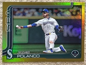 2025 Topps - Jorge Polanco - Gold Rainbow Foil - SN 04/50 - Mariners - Picture 1 of 4