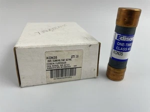 Box of 10 - Edison KON35 250V Class K5 Fast Acting Fuse - Picture 1 of 3