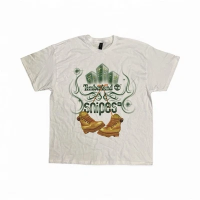 Men's White Timberland Snipes Limited T-Shirt Harlem NYC Pop Up Event Size Large - Image 1 of 4