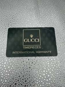 Vintage Genuine Gucci Timepieces International Watch Warranty Card - Picture 1 of 2