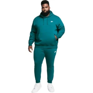 Nike NSW Club Fleece Men's 2 PC Sweatsuit SZ 2XL Tracksuit Matching Teal Outfit - Picture 1 of 10