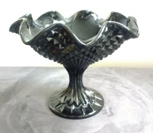 Antique Davidson Sowerby Black Pressed Glass - Raised / Footed Bowl - Picture 1 of 6