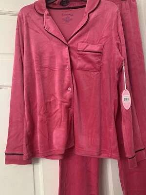 Spoiled Angel Women Pajama PJ Set Size Medium Velvet Soft Touch Hot Pink Color - Image 1 of 4