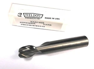 WELDON Carbide End Mill 7/16" 2FL 7/16" x 9/16" x 2-1/2" 2AR1409 - Picture 1 of 1