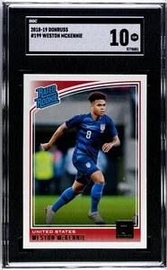 2018-19 Donruss Rated Rookie #199 WESTON McKENNIE RC Gem Mint GM SGC 10 - Picture 1 of 2