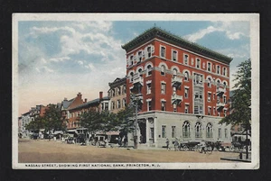 #4872 Princeton, NJ, First National Bank & Nassau Steet Color Postcard! - Bild 1 von 2
