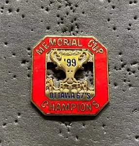 Ottawa 67's '99 Memorial Cup Champions OHL Hockey Pin - Imagen 1 de 2