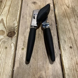 ONEIDA Soft Touch Manual Can Opener Stainless & Silicone Black 7.5 in - Picture 1 of 4