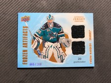 2008-09 UPPER DECK ARTIFACTS EVGENI NABOKOV FROZEN DUAL JERSEY FAD-EN #ed 65/199