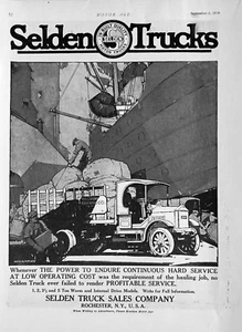 1918 Ad Selden Truck Sales Co Rochester NY 1, 2, 3 1/2, 5 Ton Models - Picture 1 of 1