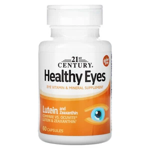 21st Century Healthy Eyes Lutein Zeaxanthin 60 Capsules Gluten-Free - Picture 1 of 2