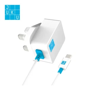 JUKU USB - C Wall Charger 12W Fast Charging UK plug For Android iPhones - Picture 1 of 5
