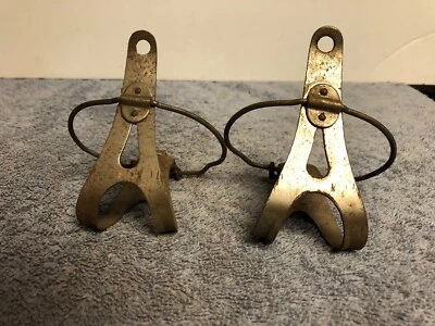 Antique 1920's Circa Track / Road Bike Rat Trap Toe Clips - Image 1 of 4