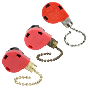 ZING EAR Pull Chain Ceiling Fan Switch 3 Speed 4 Wire ZE-268S6 Antq Brass 1PCS - Picture 1 of 11