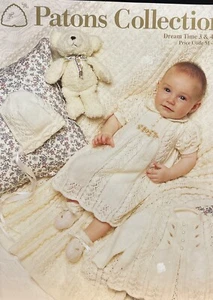 PATONS 3 & 4PLY DREAMTIME BABIES COLLECTION KNITTING PATTERN BOOK - Picture 1 of 14