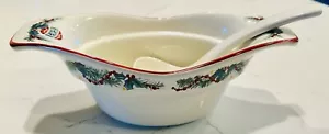 Pfaltzgraff "Holiday Garland" Gravy Boat with Ladle - Picture 1 of 3