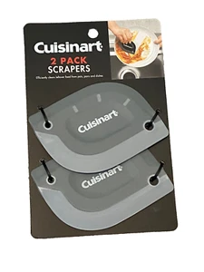 Cuisinart 2er Pack Schaber - Töpfe, Pfannen, Geschirr Schaber GRAU NEU BPA FREI - Bild 1 von 2