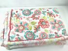 Levtex White Pink Ball Trim Flowers Butterfly Baby Blanket Green Turquoise Blue
